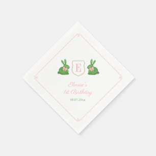 Vornehmes Monogramm-Frühlings-Geburtstagsfeier für Serviette