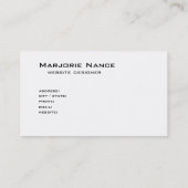 Vornehmes Popp - Website-Designer Visitenkarte (Rückseite)