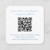 Vornehmes QR-Code-Monogramm-Topiary-Register oder Begleitkarte (Vorderseite)