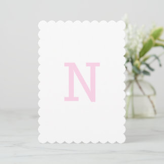 Vornehmes rosa Ingwer-Topf-Monogramm erstes Banner Einladung