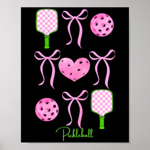 Vornehmes rosa Pickleball-Shirt, das Mädchen gerne Poster
