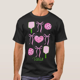 Vornehmes rosa Pickleball-Shirt, das Mädchen gerne T-Shirt