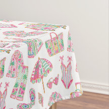 Vornehmes Rosa und Grün im Palm Beach Chic Stil