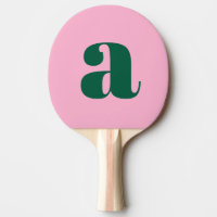 Vornehmes rosa und grünes fettes Retro-Monogramm I
