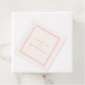 Vornehmes Rosa Whimsical-Rand Geschenk von Geschenkanhänger (Beispiel)