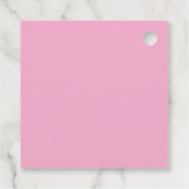Vornehmes Rosa Whimsical-Rand Geschenk von Geschenkanhänger (Rückseite)