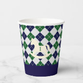 Vornehmes Schaukelpferd Argyle 1. Geburtstag Pappbecher (Vorderseite)
