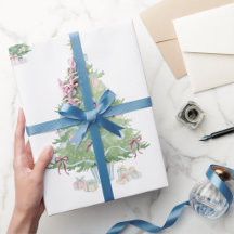 Vornehmes Soft-Pastell-Weihnachtsbaum-Verpackungsp