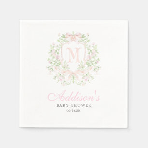 Vornehmes Wappen Baby Shower Einladung Serviette