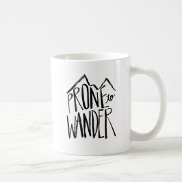 Vornübergeneigt wandern | schwarze kaffeetasse