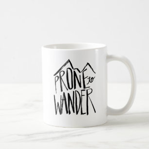 Vornübergeneigt wandern   schwarze kaffeetasse