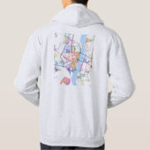 Voronezh Russia City Map Hoodie (Rückseite)