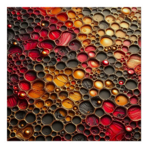 Voronoi Portrait - Embossed Art Poster