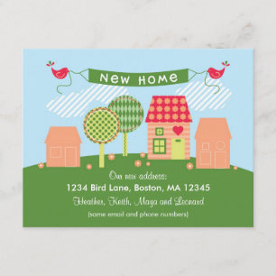 Vorort-neue Zuhause-Karte Ankündigung