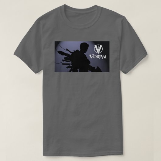 Vorpal Comic Book TShirt: Blue Silhouette T-Shirt (Design vorne)