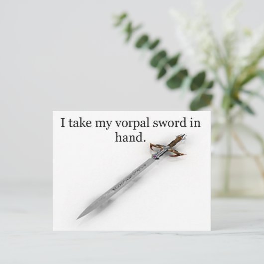 Vorpal Postkarte (Stehend Vorderseite)