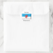 Vorpommern Flag Gem Runder Aufkleber (Tasche)