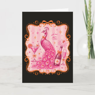 Vorpommerscher Geburtstag Geburtstags Cheers Pfau  Karte