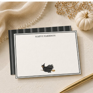 Vorpompersche Kohle-Streifen-Halloween-Dachshund Briefpapier