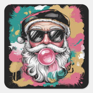 Vorpomperscher Weihnachtsmann Coquette Weihnachten Quadratischer Aufkleber