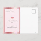 Vorpraktische Küsten-Schleifen-Familienfoto-Weihna Feiertagspostkarte (Rückseite)