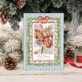 Vorpraktische Strand-Schleifen-Familienfoto-Weihna Feiertagskarte