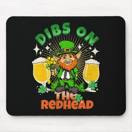 Vorrang auf die Rothaarige Lustiger irischer St. P Mousepad (Vorne)