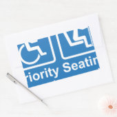 Vorrangige Sitzplätze für behinderte Kunden Rechteckiger Aufkleber (Umschlag)