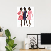 Vorreine schwarze Mädchen Poster (Heimbüro)
