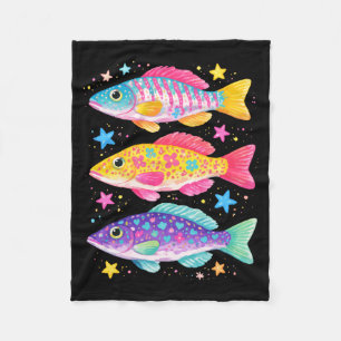 Vorreiter-Fischmädchen-Angeln-Sommerstrand-Angeln Fleecedecke