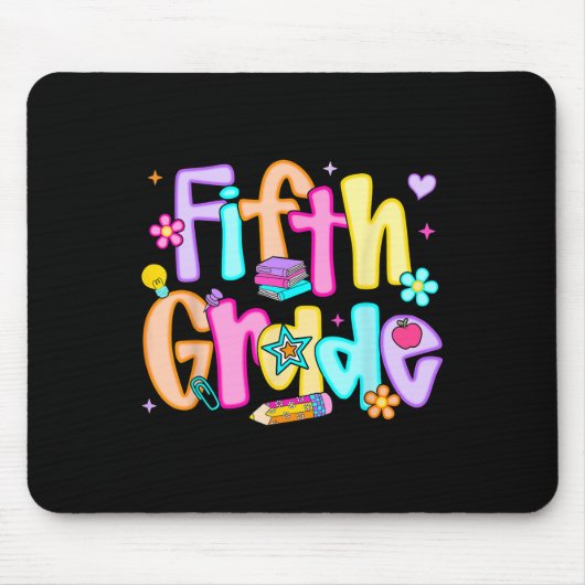 Vorreiter Fünfte Klasse Zurück zur Schule Lehrer 5 Mousepad (Vorne)