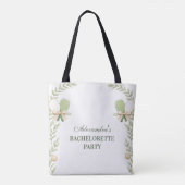Vorreiter-Pickleball-Garten-Junggesellinnenabschie Tasche (Rückseite)