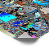 Vorsätzliche digitale Glitchkunst - Pixelverzerrun Poster (Ecke)