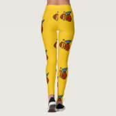 Vorschaltgetriebe auf Gelb Leggings (Rückseite)