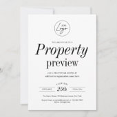 Vorschau für das Minimalistische Open House-Logo i Einladung (Vorderseite)