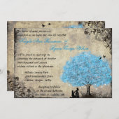 Vorschlag Blue Tree Vintage Hochzeitseinladungen Einladung (Vorne/Hinten)