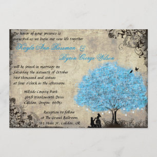 Vorschlag Blue Tree Vintage Hochzeitseinladungen Einladung