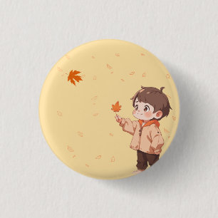 Vorschlag der Liebe!! Herbstblatt, gehalten von ei Button