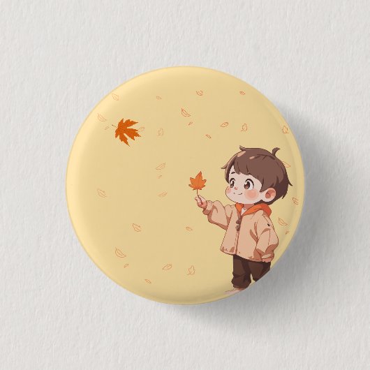 Vorschlag der Liebe!! Herbstblatt, gehalten von ei Button (Vorderseite)