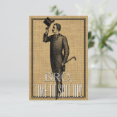 Vorschlag des Trauzeugen oder des Trauzeugen Vinta Einladung (Stehend Vorderseite)