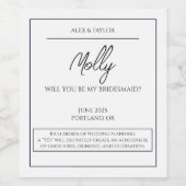 Vorschlag für Brautparty Weinetikett (Einzelnes Label)