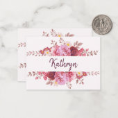 Vorschlag für Burgund Rose Bridesmaid Mitteilungskarte (Vorderseite/Rückseite Beispiel)