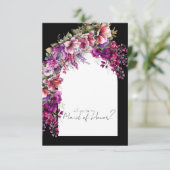 Vorschlag für das Brautparty Fuchsia Lavender Flor Einladung (Stehend Vorderseite)