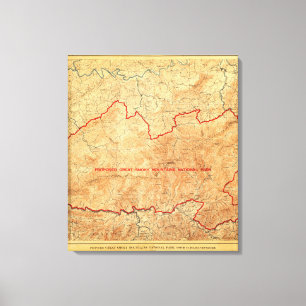 Vorschlag für den Nationalpark der Großen Smoky-Be Leinwanddruck