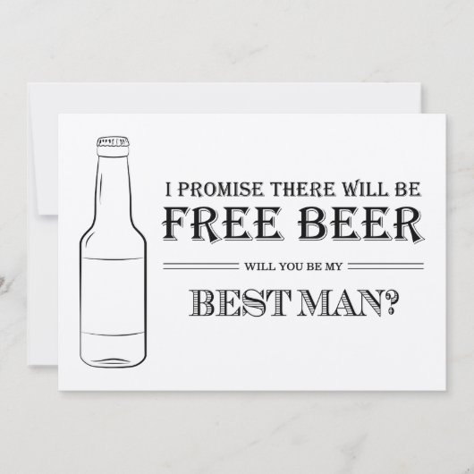 Vorschlag für den Trauzeuge "Free Beer Funny Trauz (Vorderseite)