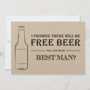 Vorschlag für den Trauzeuge "Free Beer Funny Trauz