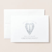 Vorschlag für den Trauzeuge von Silver Wedding Anz Folienkarte (Vorderseite mit Umschlag)