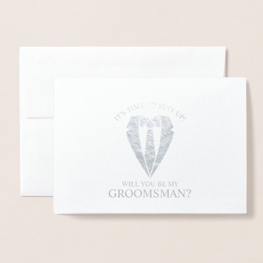 Vorschlag für den Trauzeuge von Silver Wedding Anz Folienkarte (Vorderseite mit Umschlag)