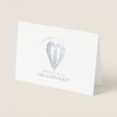 Vorschlag für den Trauzeuge von Silver Wedding Anz Folienkarte (Vorderseite)