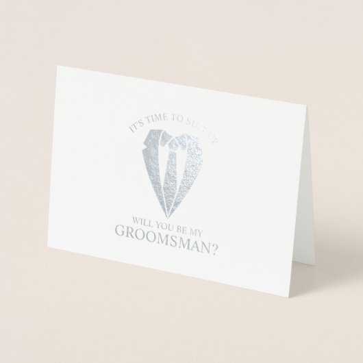 Vorschlag für den Trauzeuge von Silver Wedding Anz Folienkarte (Vorderseite)